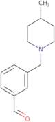 3-((4-Methylpiperidin-1-yl)methyl)benzaldehyde