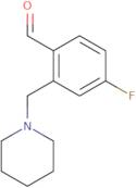 4-Fluoro-2-[(1-piperidino)methyl]benzaldehyde