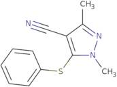 1,3-Dimethyl-5-(phenylsulfanyl)-1H-pyrazole-4-carbonitrile