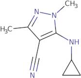 5-(Cyclopropylamino)-1,3-dimethylpyrazole-4-carbonitrile