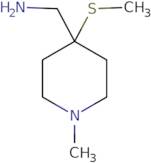 [1-Methyl-4-(methylsulfanyl)piperidin-4-yl]methanamine