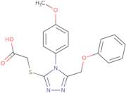 2-{[4-(4-Methoxyphenyl)-5-(phenoxymethyl)-4H-1,2,4-triazol-3-yl]sulfanyl}acetic acid