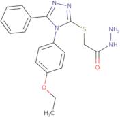 2-{[4-(4-Ethoxyphenyl)-5-phenyl-4H-1,2,4-triazol-3-yl]sulfanyl}acetohydrazide