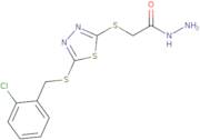 2-[(5-{[(2-Chlorophenyl)methyl]sulfanyl}-1,3,4-thiadiazol-2-yl)sulfanyl]acetohydrazide