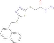 2-({5-[(Naphthalen-1-ylmethyl)sulfanyl]-1,3,4-thiadiazol-2-yl}sulfanyl)acetohydrazide