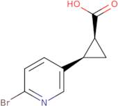 rac-(1R,2R)-2-(6-bromopyridin-3-yl)cyclopropane-1-carboxylic acid, trans
