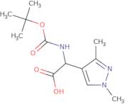 2-((tert-Butoxycarbonyl)amino)-2-(1,3-dimethyl-1H-pyrazol-4-yl)acetic acid