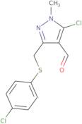 5-Chloro-3-{[(4-chlorophenyl)sulfanyl]methyl}-1-methyl-1H-pyrazole-4-carbaldehyde