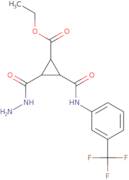 Ethyl 2-(hydrazinocarbonyl)-3-([3-(trifluoromethyl)anilino]carbonyl)cyclopropanecarboxylate