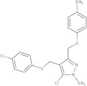 5-Chloro-4-[(4-chlorophenyl)sulfanylmethyl]-1-methyl-3-[(4-methylphenyl)sulfanylmethyl]pyrazole