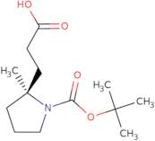 3-[(2S)-1-[(tert-Butoxy)carbonyl]-2-methylpyrrolidin-2-yl]propanoic acid