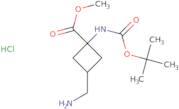 Methyl 3-(aminomethyl)-1-{[(tert-butoxy)carbonyl]amino}cyclobutane-1-carboxylate hydrochloride