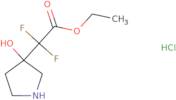 Ethyl 2,2-difluoro-2-(3-hydroxypyrrolidin-3-yl)acetate hydrochloride