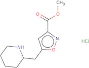 Methyl 5-[(piperidin-2-yl)methyl]-1,2-oxazole-3-carboxylate hydrochloride