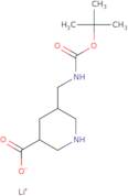 5-({[(tert-butoxy)carbonyl]amino}methyl)piperidine-3-carboxylate lithium