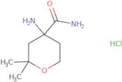 4-Amino-2,2-dimethyloxane-4-carboxamide hydrochloride