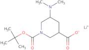 1-[(tert-butoxy)carbonyl]-5-(dimethylamino)piperidine-3-carboxylate lithium