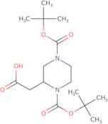 2-(1,4-Bis(tert-butoxycarbonyl)piperazin-2-yl)acetic acid