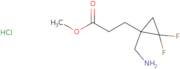 Methyl 3-[1-(aminomethyl)-2,2-difluorocyclopropyl]propanoate hydrochloride