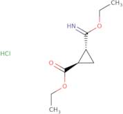 rac-Ethyl (1R,2R)-2-(ethoxymethanimidoyl)cyclopropane-1-carboxylate hydrochloride