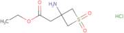 Ethyl 2-(3-amino-1,1-dioxo-1Î»â¶-thietan-3-yl)acetate hydrochloride