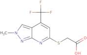 2-{[2-Methyl-4-(trifluoromethyl)-2H-pyrazolo[3,4-b]pyridin-6-yl]sulfanyl}acetic acid