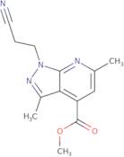 Methyl 1-(2-cyanoethyl)-3,6-dimethyl-1H-pyrazolo[3,4-b]pyridine-4-carboxylate