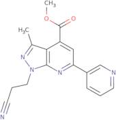 Methyl 1-(2-cyanoethyl)-3-methyl-6-(pyridin-3-yl)-1H-pyrazolo[3,4-b]pyridine-4-carboxylate