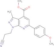 Methyl 1-(2-cyanoethyl)-6-(4-methoxyphenyl)-3-methyl-1H-pyrazolo[3,4-b]pyridine-4-carboxylate