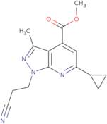 Methyl 1-(2-cyanoethyl)-6-cyclopropyl-3-methyl-1H-pyrazolo[3,4-b]pyridine-4-carboxylate