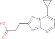 3-{7-Cyclopropyl-[1,2,4]triazolo[1,5-a]pyrimidin-2-yl}propanoic acid