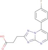 3-[7-(4-Fluorophenyl)-[1,2,4]triazolo[1,5-a]pyrimidin-2-yl]propanoic acid