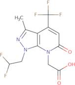 2-[1-(2,2-Difluoroethyl)-3-methyl-6-oxo-4-(trifluoromethyl)-1H,6H,7H-pyrazolo[3,4-b]pyridin-7-yl...