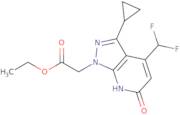 Ethyl [3-cyclopropyl-4-(difluoromethyl)-6-oxo-6,7-dihydro-1H-pyrazolo[3,4-b]pyridin-1-yl]acetate