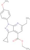 Ethyl 3-cyclopropyl-6-ethyl-1-(4-methoxyphenyl)-1H-pyrazolo[3,4-b]pyridine-4-carboxylate
