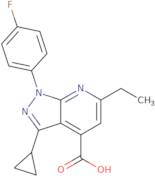 3-Cyclopropyl-6-ethyl-1-(4-fluorophenyl)-1H-pyrazolo[3,4-b]pyridine-4-carboxylic acid