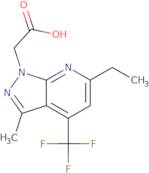 2-[6-Ethyl-3-methyl-4-(trifluoromethyl)-1H-pyrazolo[3,4-b]pyridin-1-yl]acetic acid