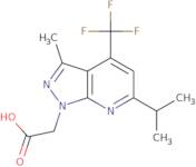 2-[3-Methyl-6-(propan-2-yl)-4-(trifluoromethyl)-1H-pyrazolo[3,4-b]pyridin-1-yl]acetic acid