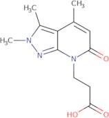 3-{2,3,4-Trimethyl-6-oxo-2H,6H,7H-pyrazolo[3,4-b]pyridin-7-yl}propanoic acid