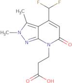 3-[4-(Difluoromethyl)-2,3-dimethyl-6-oxo-2H,6H,7H-pyrazolo[3,4-b]pyridin-7-yl]propanoic acid