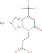 3-[2-Methyl-6-oxo-4-(trifluoromethyl)-2H,6H,7H-pyrazolo[3,4-b]pyridin-7-yl]propanoic acid