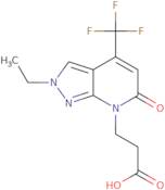 3-[2-Ethyl-6-oxo-4-(trifluoromethyl)-2H,6H,7H-pyrazolo[3,4-b]pyridin-7-yl]propanoic acid