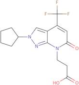 3-[2-Cyclopentyl-6-oxo-4-(trifluoromethyl)-2H,6H,7H-pyrazolo[3,4-b]pyridin-7-yl]propanoic acid