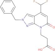 3-[2-Benzyl-4-(difluoromethyl)-6-oxo-2,6-dihydro-7H-pyrazolo[3,4-b]pyridin-7-yl]propanoic acid