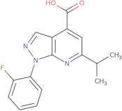 1-(2-Fluorophenyl)-6-(propan-2-yl)-1H-pyrazolo[3,4-b]pyridine-4-carboxylic acid