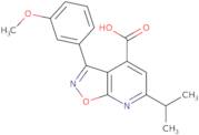 3-(3-Methoxyphenyl)-6-(propan-2-yl)-[1,2]oxazolo[5,4-b]pyridine-4-carboxylic acid