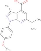 1-(4-Methoxyphenyl)-3-methyl-6-(propan-2-yl)-1H-pyrazolo[3,4-b]pyridine-4-carboxylic acid