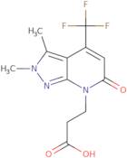 3-[2,3-Dimethyl-6-oxo-4-(trifluoromethyl)-2H,6H,7H-pyrazolo[3,4-b]pyridin-7-yl]propanoic acid