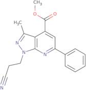 Methyl 1-(2-cyanoethyl)-3-methyl-6-phenyl-1H-pyrazolo[3,4-b]pyridine-4-carboxylate