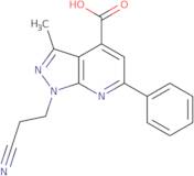 1-(2-Cyanoethyl)-3-methyl-6-phenyl-1H-pyrazolo[3,4-b]pyridine-4-carboxylic acid